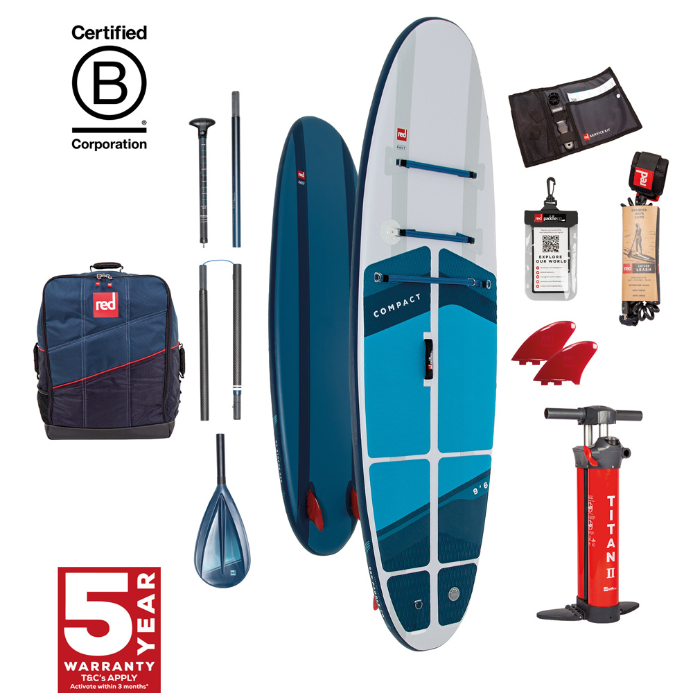 red paddle Compact 9.6 aufblasbares SUP blau Vorteilspaket foto 1