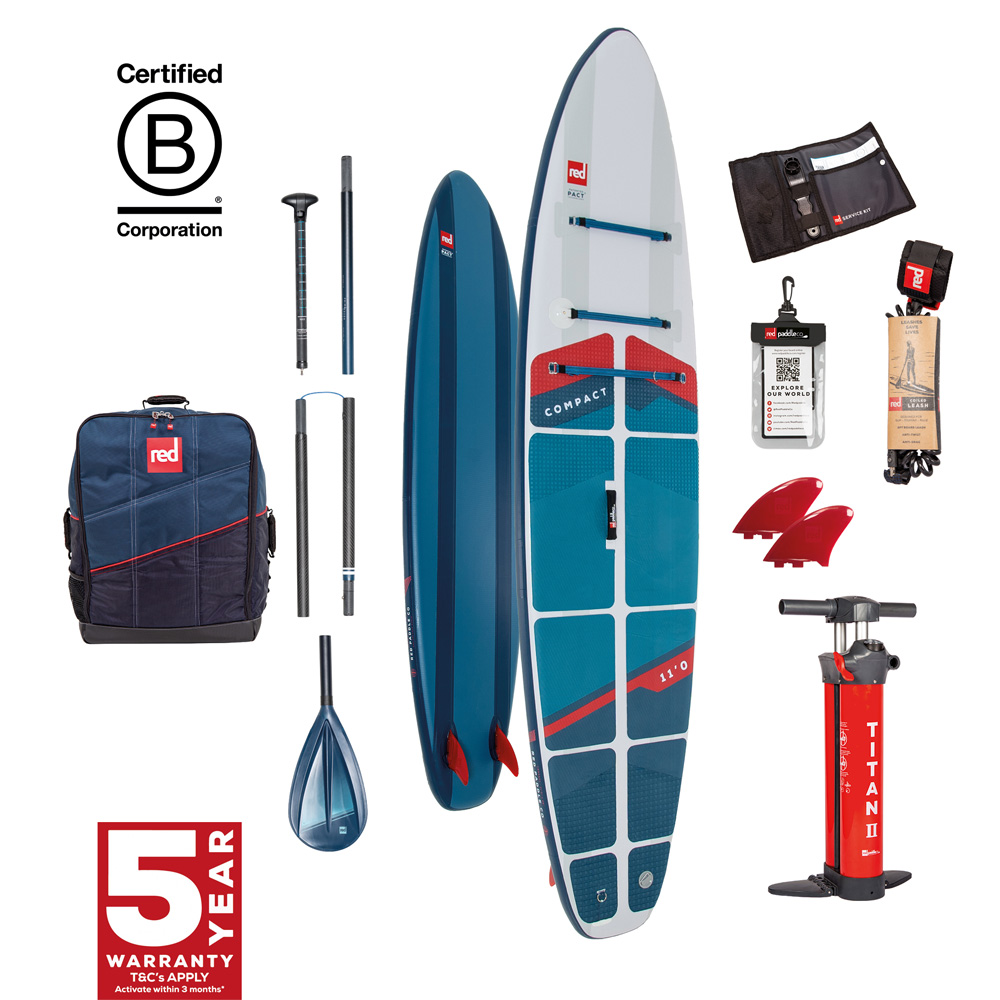 red paddle Compact 11.0 aufblasbares SUP blau Vorteilspaket foto 1