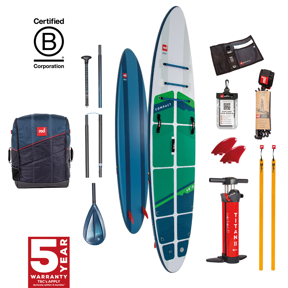 red paddle Compact 12.0 aufblasbares SUP Grün Vorteilspaket foto 1