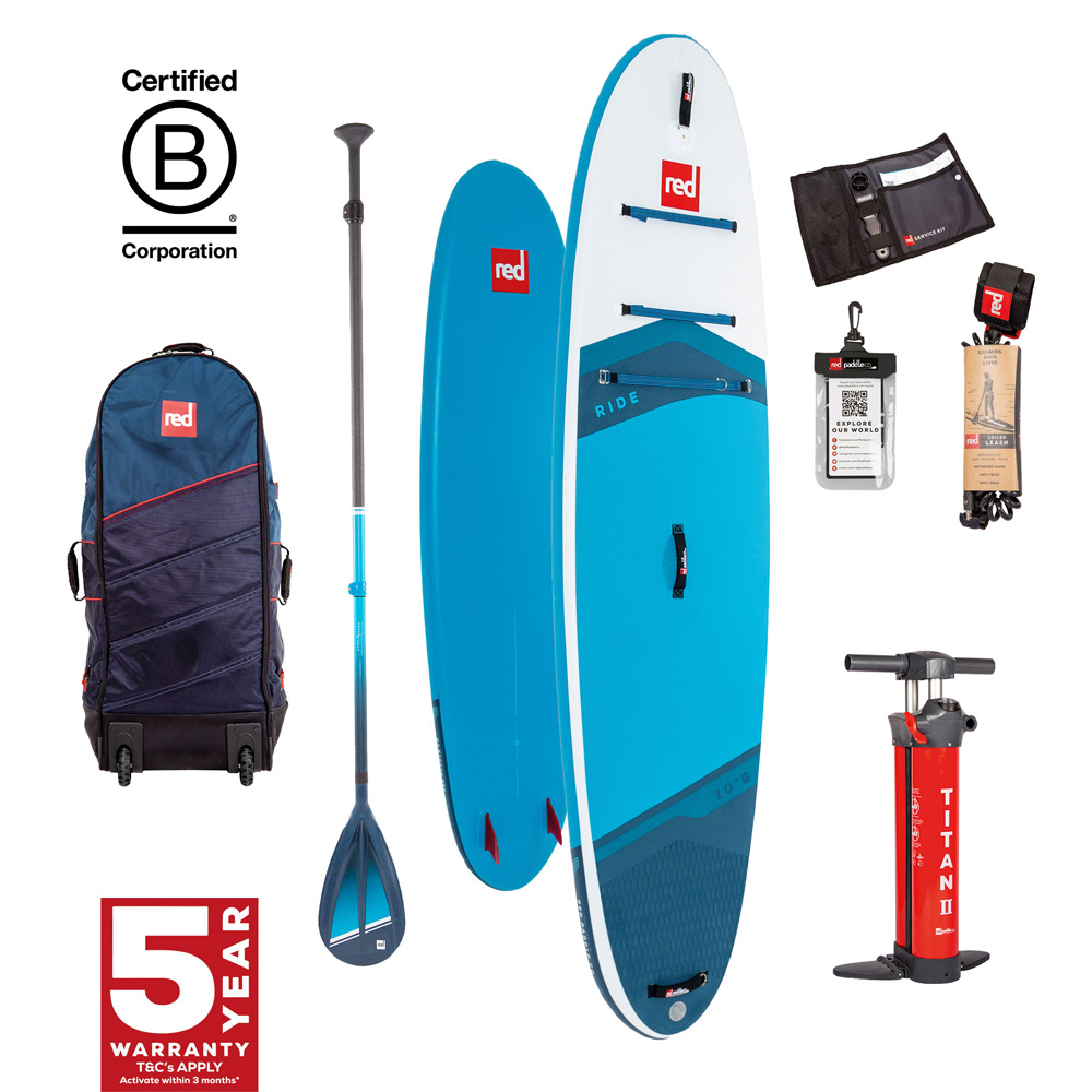 red paddle Red Paddle Ride CT 10.6 aufblasbares SUP blau Vorteilspaket foto 1