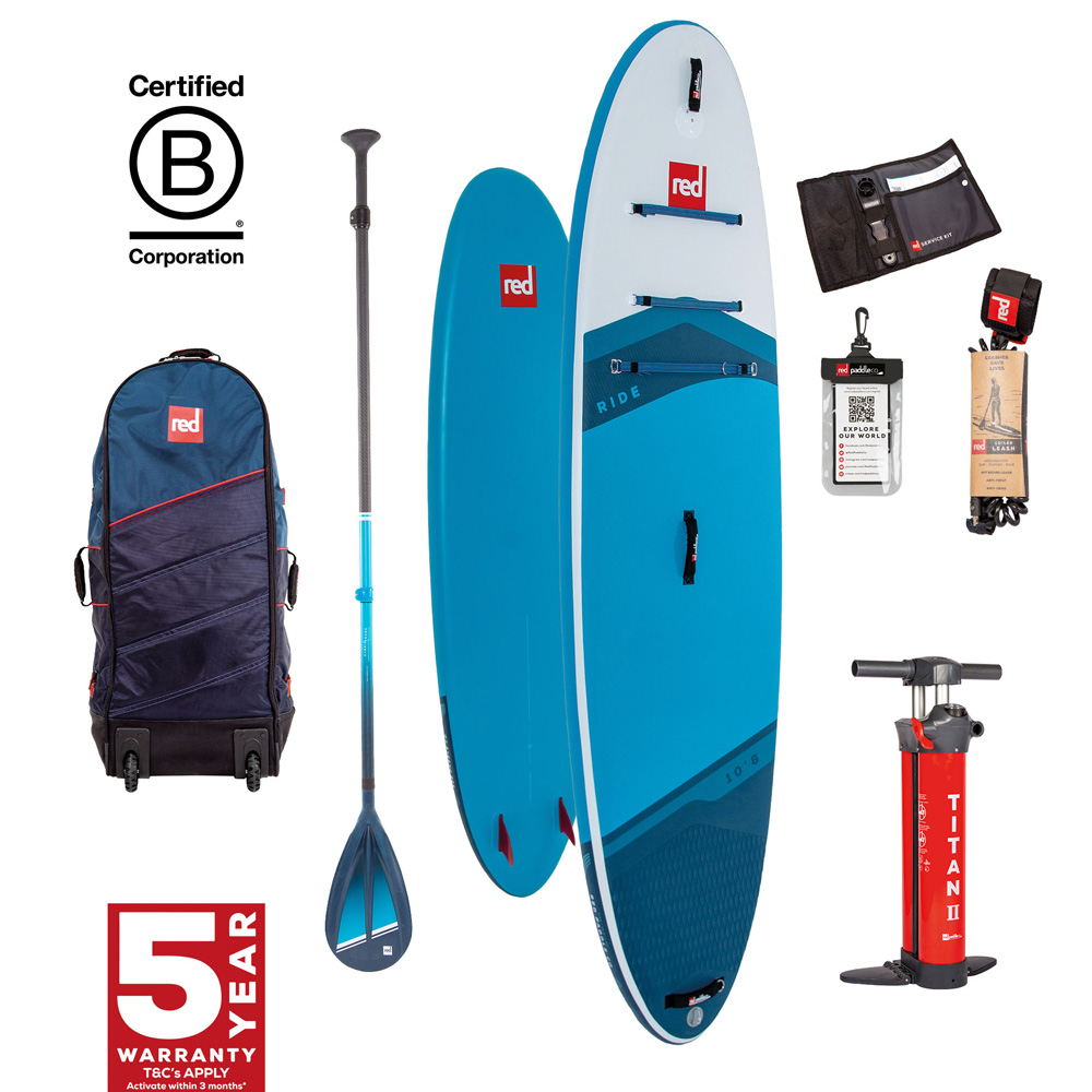red paddle Ride CT 10.8 aufblasbares SUP blau Vorteilspaket foto 1