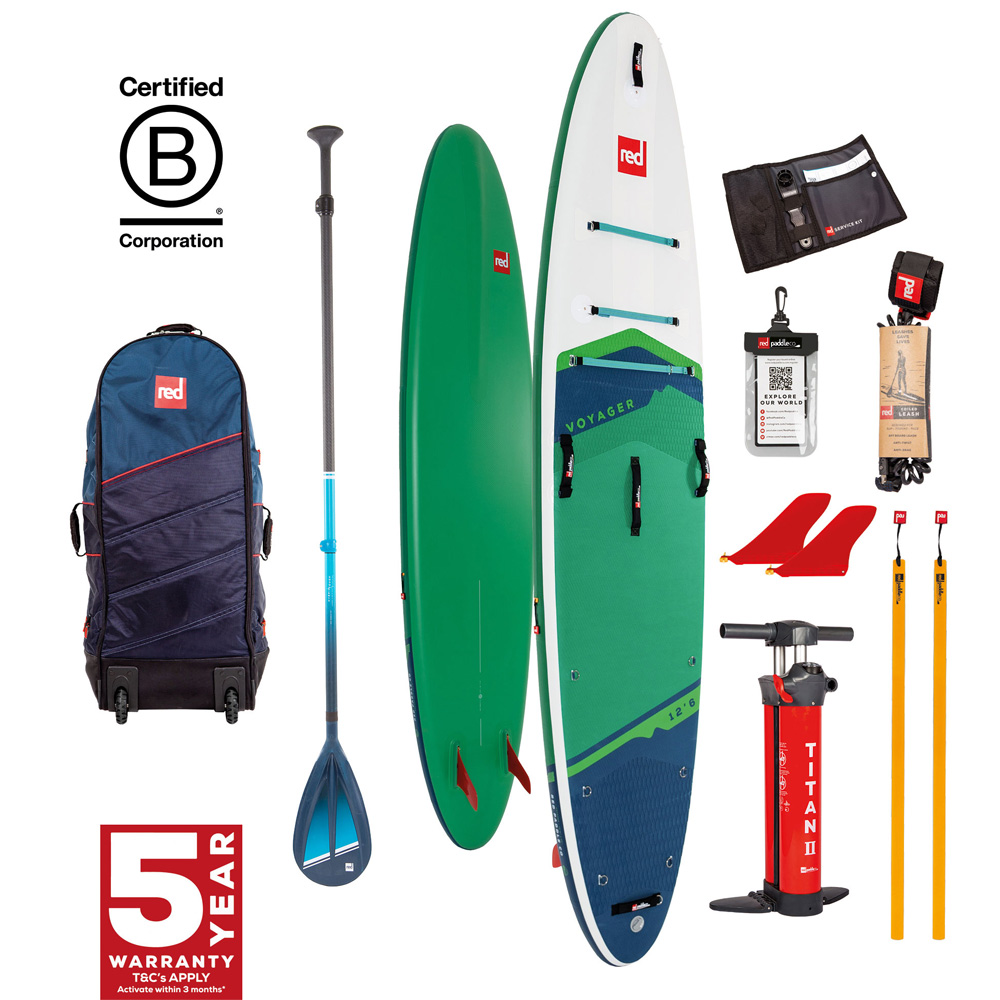 Voyager HT 12.6 aufblasbares SUP Grün Vorteilspaket