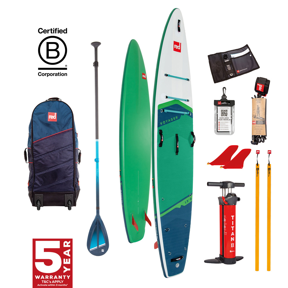 Voyager HT 13.2 aufblasbares SUP Grün Vorteilspaket