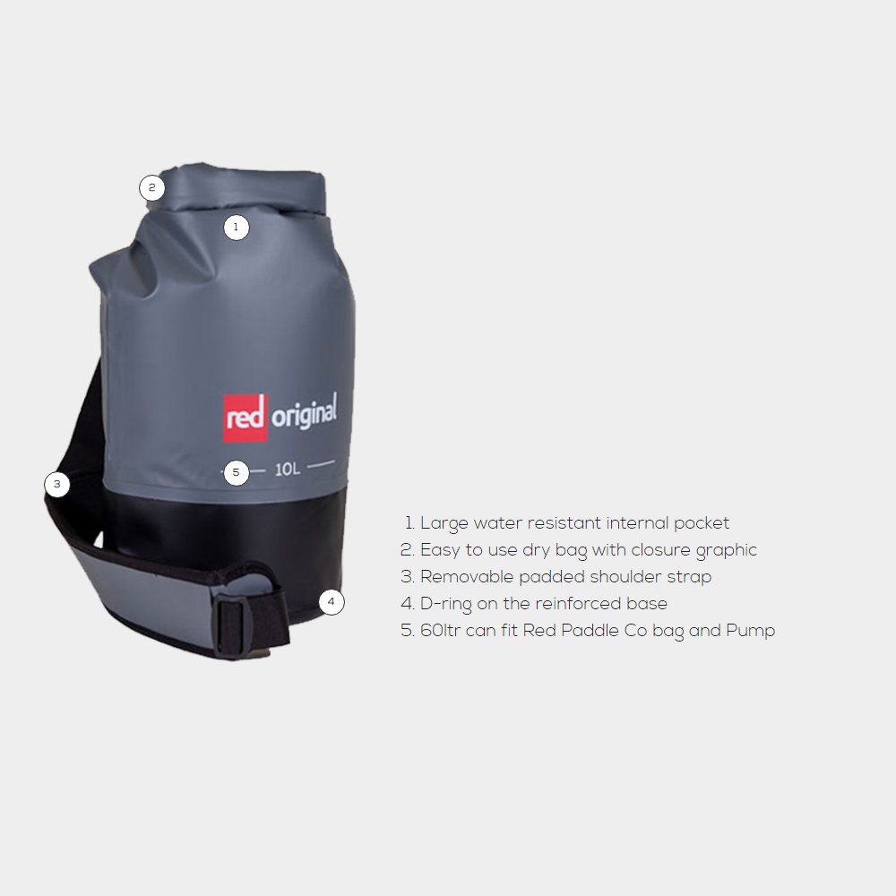 red paddle Roll Top Dry Bag 60L grau 4