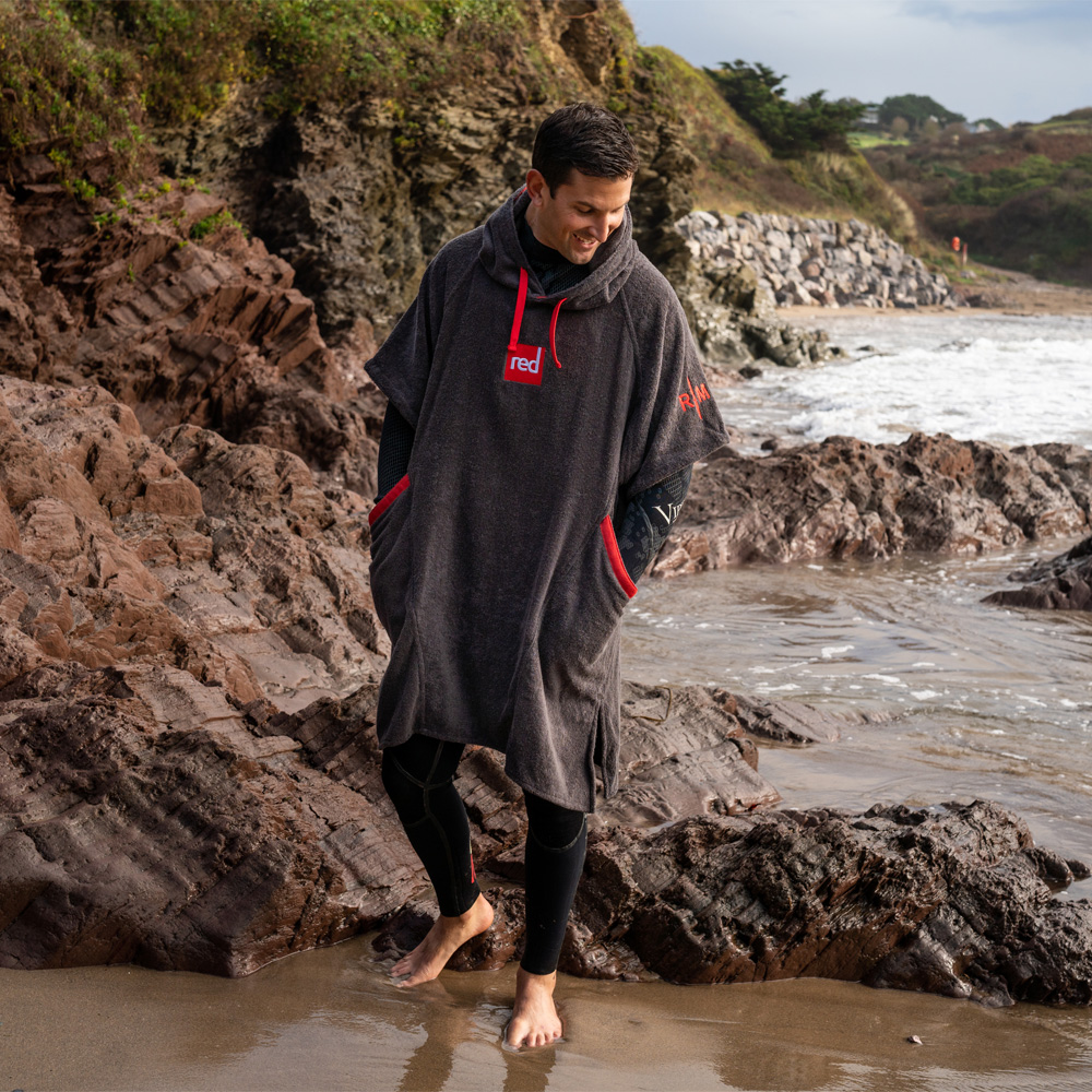 red paddle Luxury Umkleideponcho grau 6