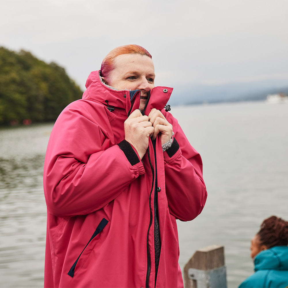 red paddle Wechseljacke Poncho mit langen Ärmeln Fuchsia 5