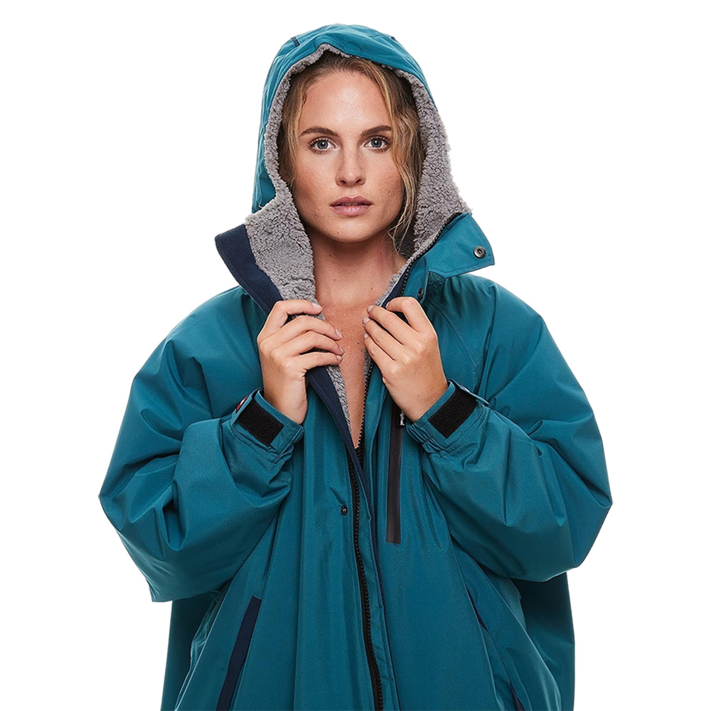 red paddle Pro Change Jacket Poncho mit langen Ärmeln teal 3