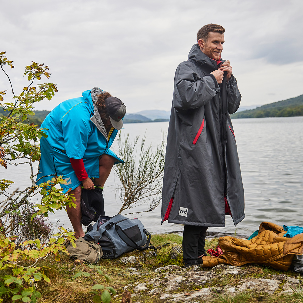 red paddle Pro Change Jacket Poncho mit langen Ärmeln Grau 5