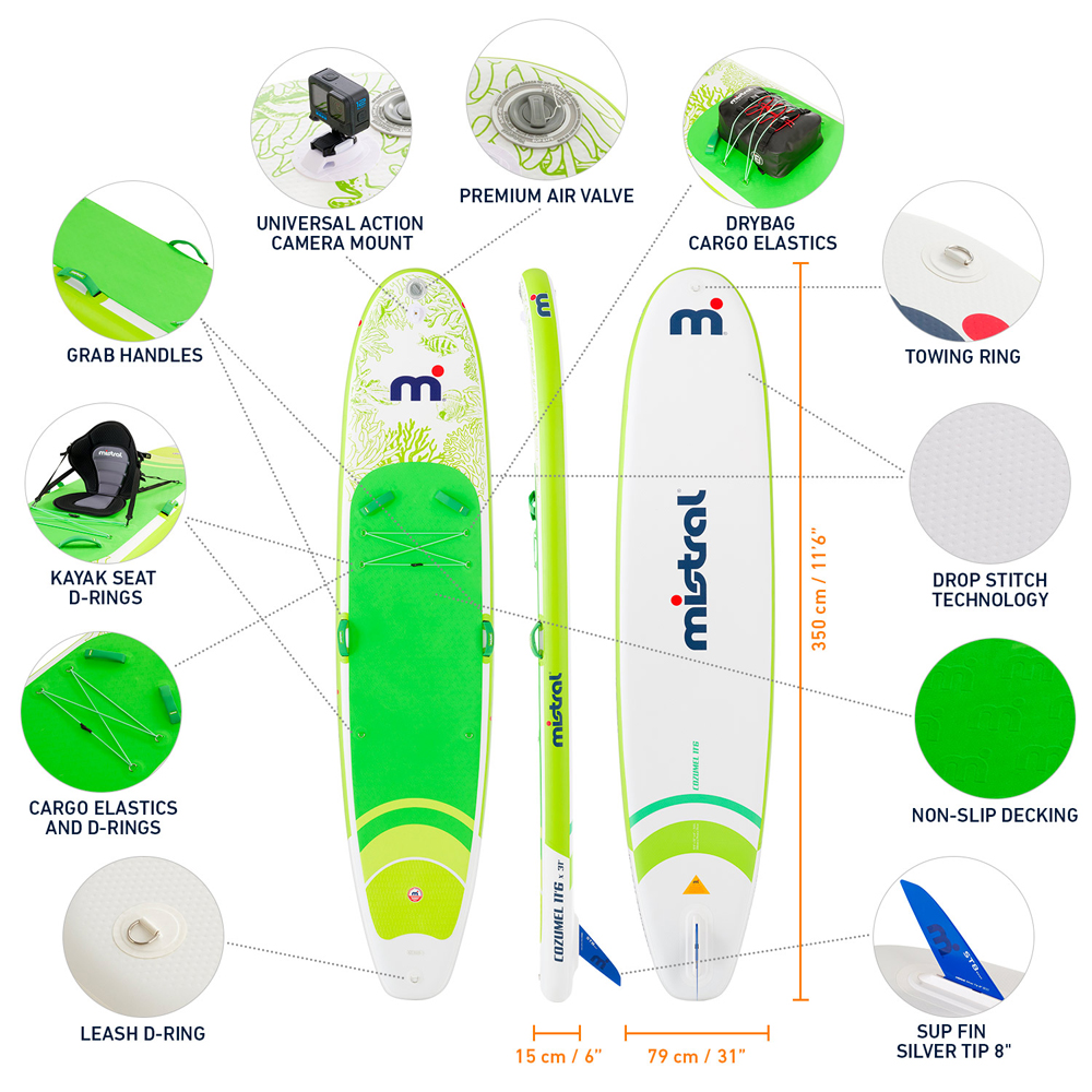 Mistral Cozumel 11.6 aufblasbares SUP-Sparpaket 5