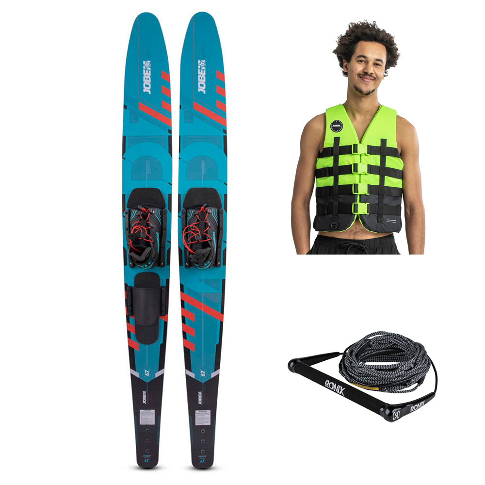 Jobe Mode Combo Wasserski 67 Zoll Paket mit Performance-Leine und 4-Schnallen-Schwimm foto 1