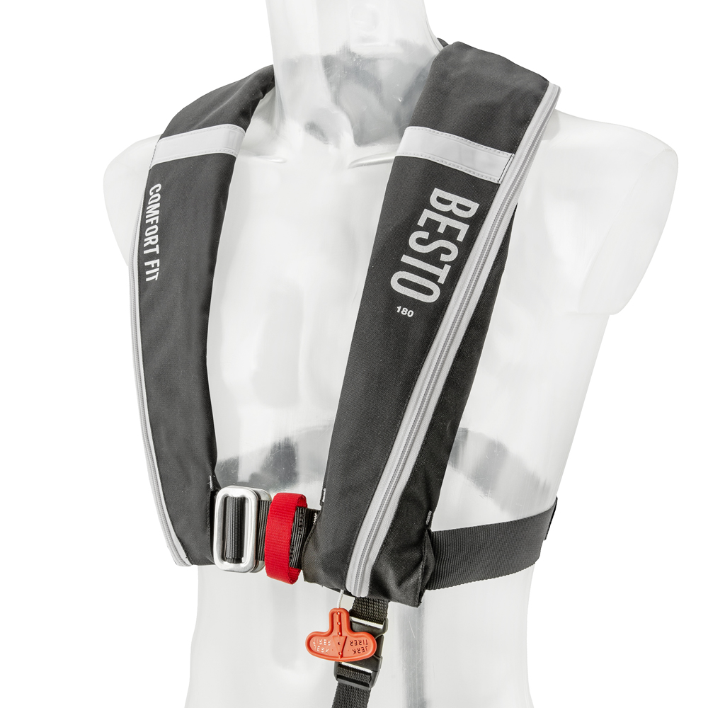 Besto Comfort Fit automatische Rettungsweste 180N mh schwarz/grau 2
