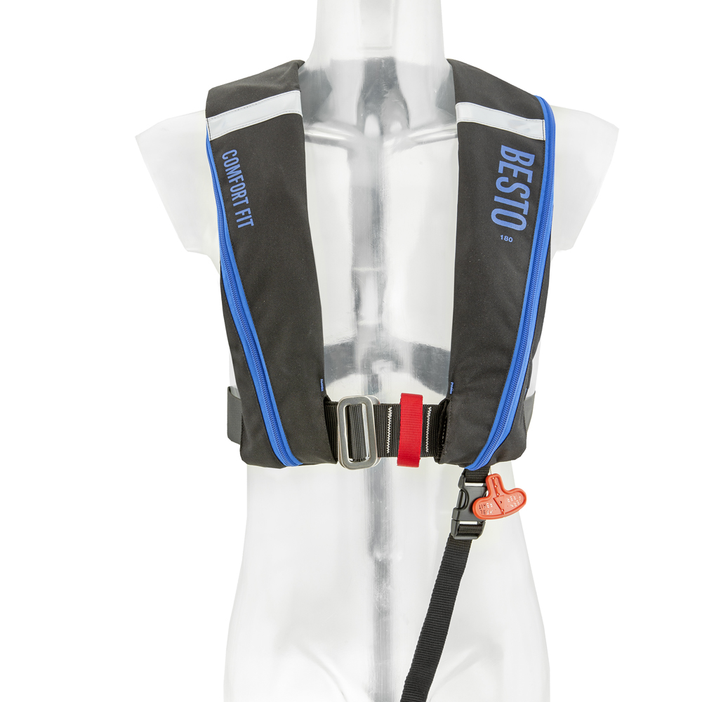Besto Comfort Fit automatische Rettungsweste 180N mh schwarz/blau foto 1