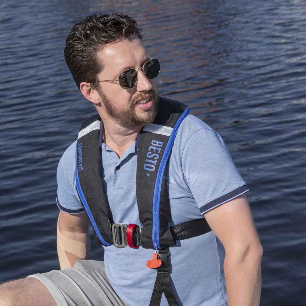 Besto Comfort Fit automatische Rettungsweste 180N mh schwarz/blau 4