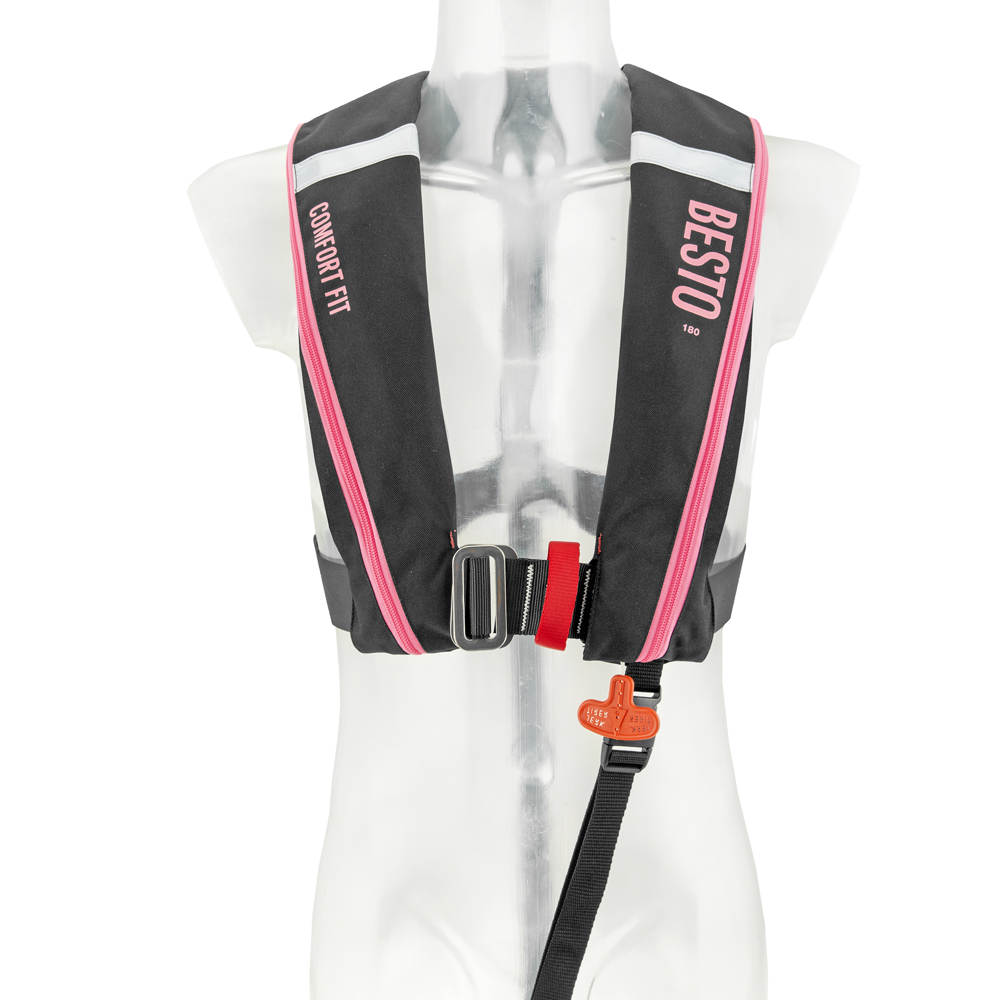 Besto Comfort Fit automatische Rettungsweste 180N mh schwarz/rosa foto 1