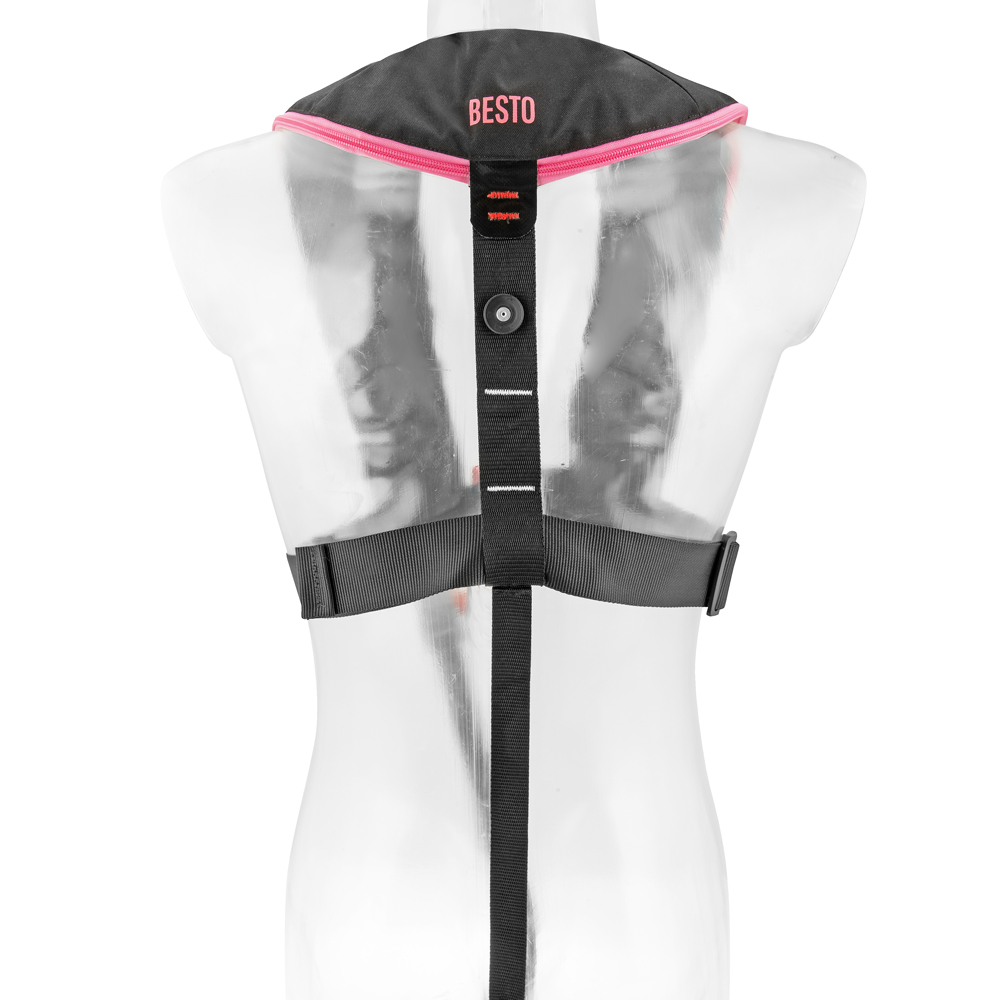 Besto Comfort Fit automatische Rettungsweste 180N mh schwarz/rosa 3