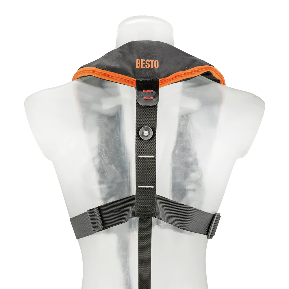 Besto Comfort Fit automatische Rettungsweste 180N mh schwarz/orange 3