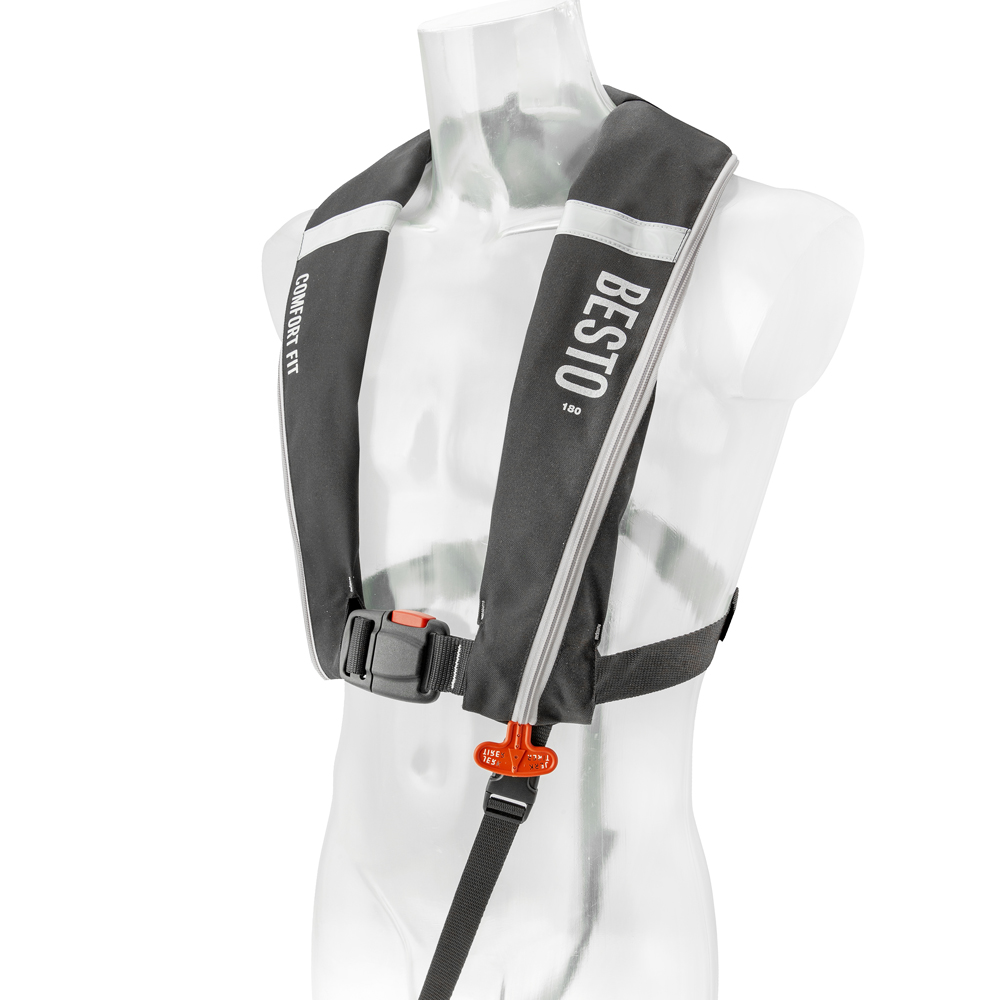 Besto Comfort Fit automatische Rettungsweste 180N schwarz/grau 2
