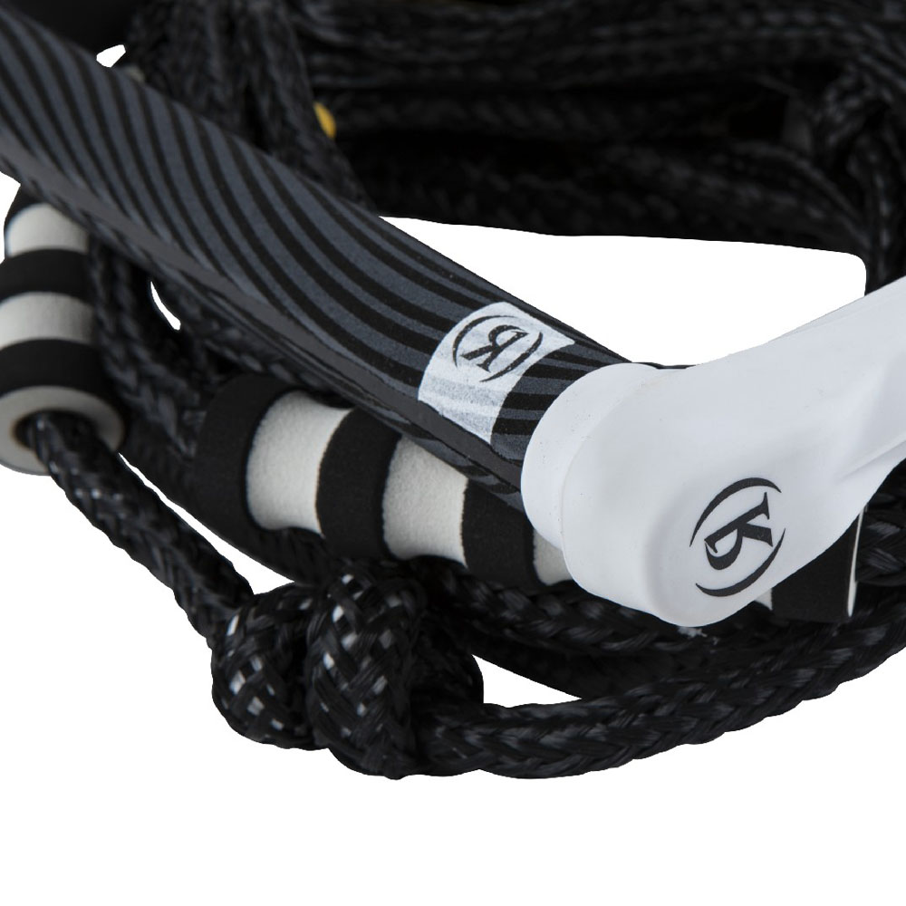 Ronix Silikon-Bungee-Wakesurf-Leine weiß/schwarz 2