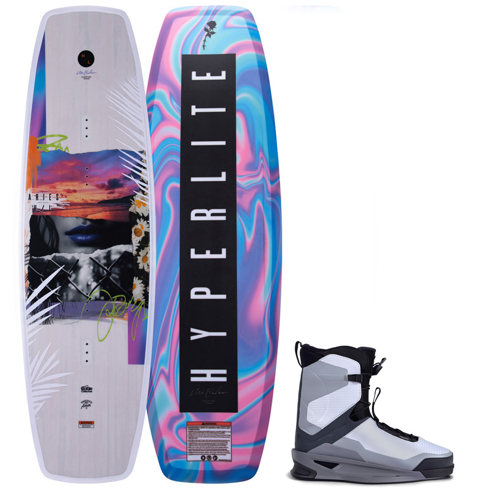 Hyperlite Aries Wakeboard 146 cm mit Zero2 Bindungen foto 1