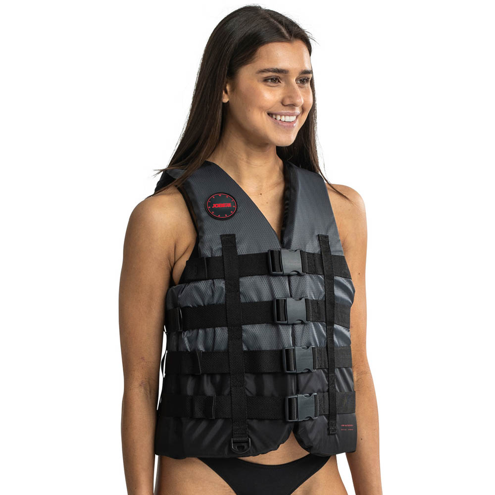 4 Schnallen Schwimmweste schwarz