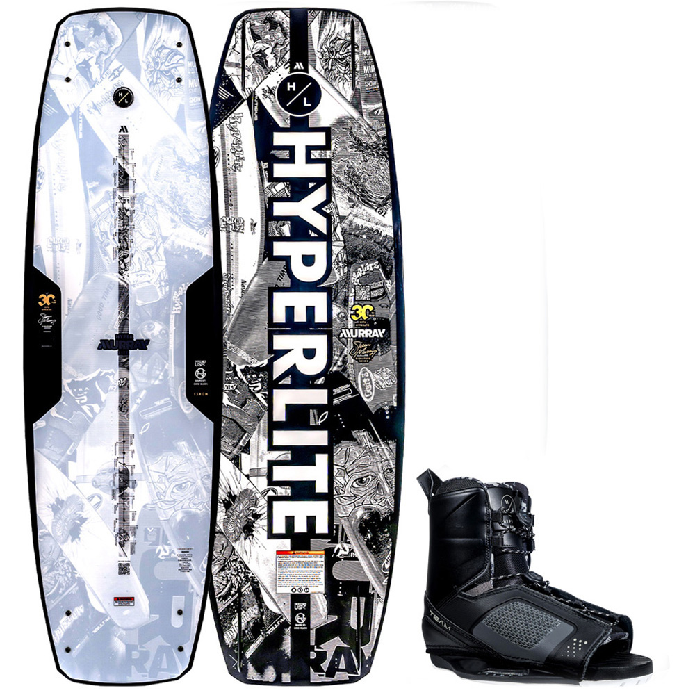 Hyperlite Murray Wakeboard 139 cm mit Team OT Bindungen foto 1