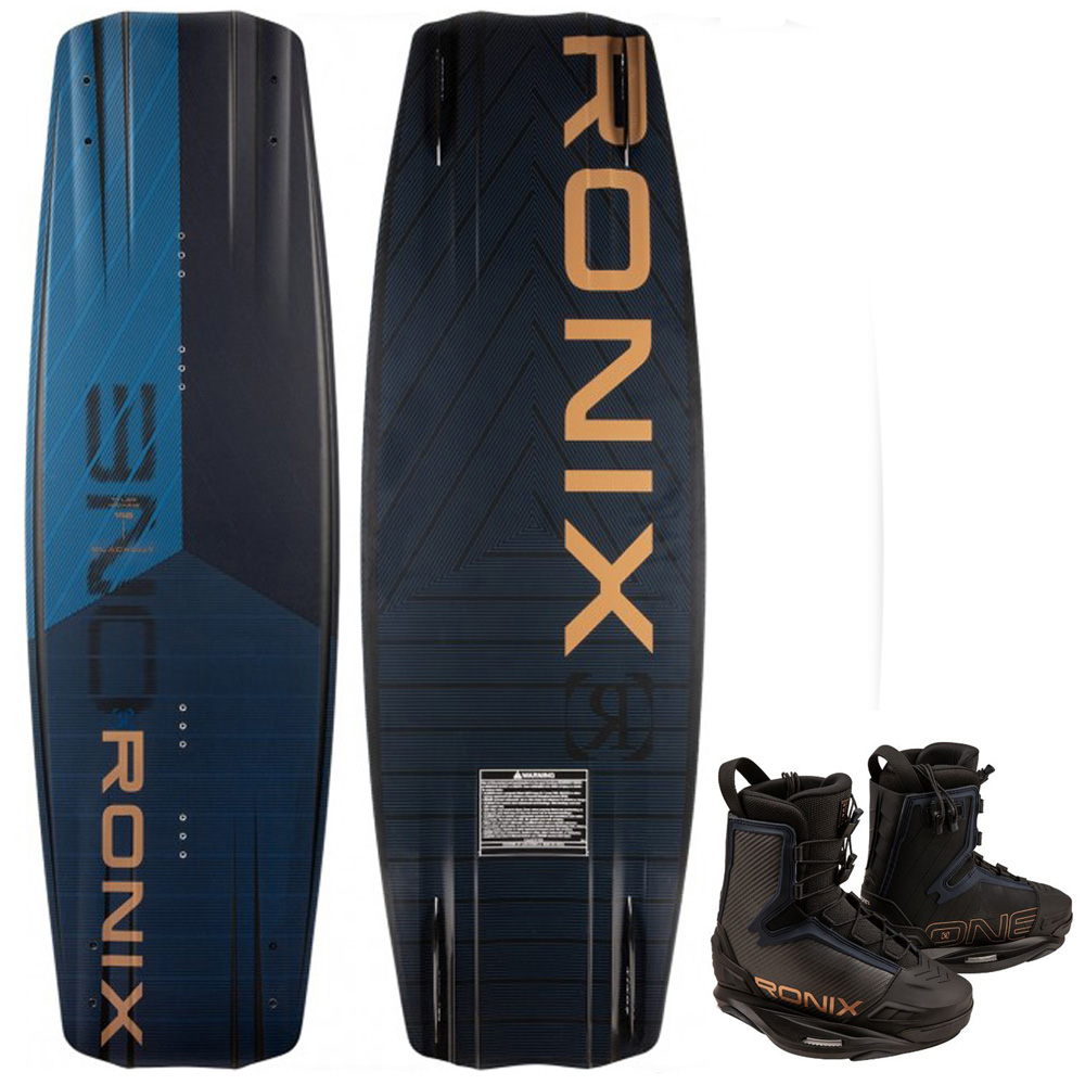 Ronix One Blackout Wakeboard-Set 134 cm mit One Carbitex Bindungen foto 1