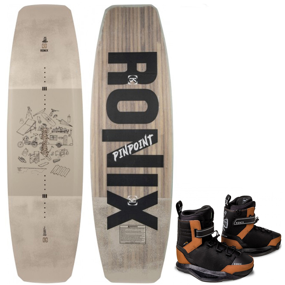Ronix Pinpoint Wakeboard-Set 137 cm mit Diplomat Bindungen foto 1
