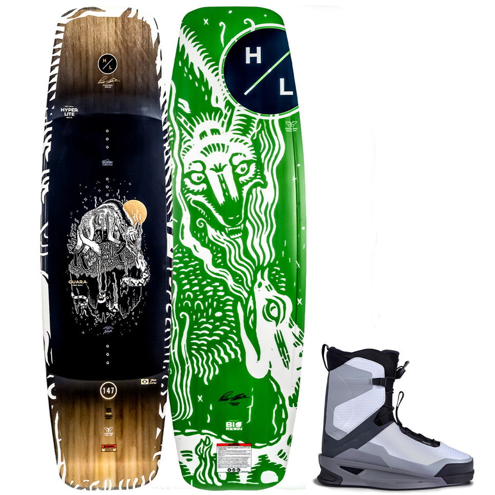 Hyperlite Guara Wakeboard 147 cm mit Zero2 Bindungen foto 1