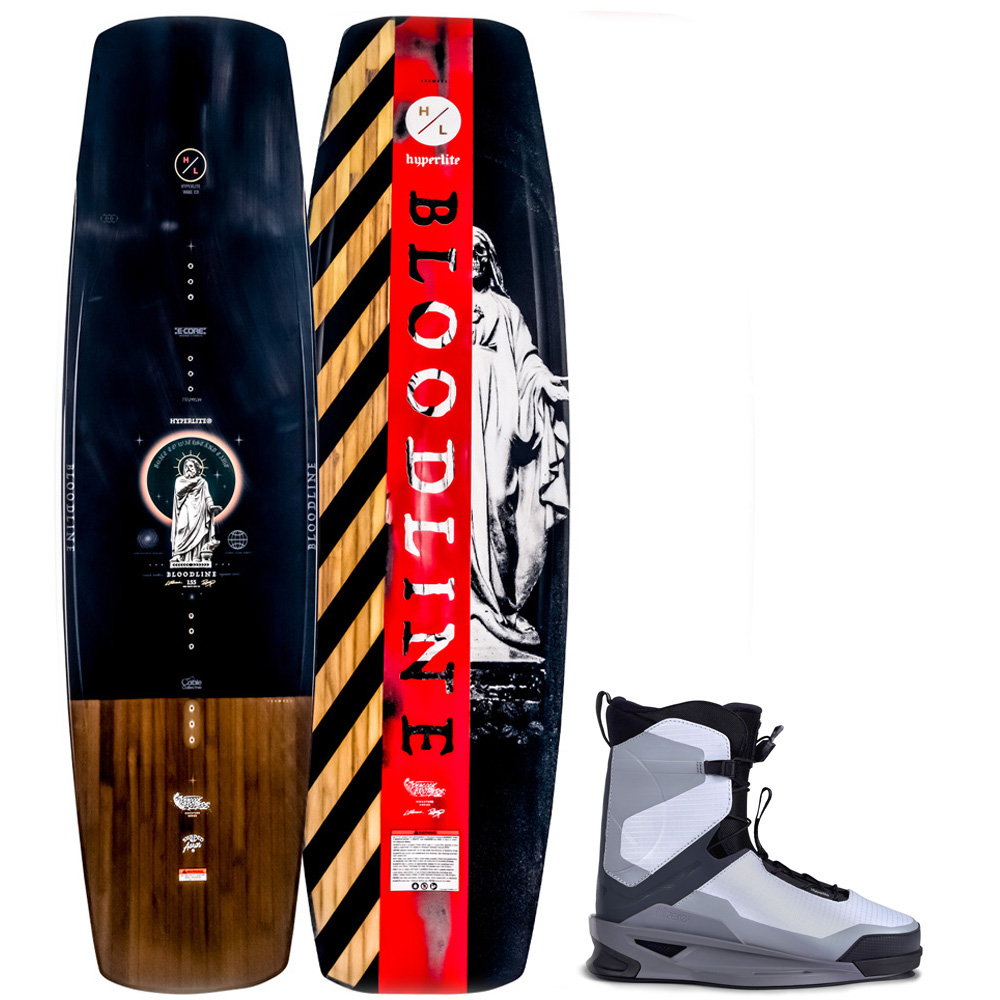 Hyperlite Bloodline Wakeboard 151 cm mit Zero2 Bindungen foto 1