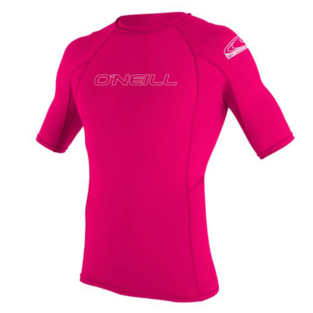 Oneill Kurzarm-Rashguard für Kinder in Rosa foto 1