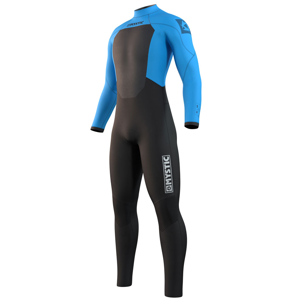 Star Fullsuit 4/3mm Rückenreißverschluss blaues Herren-Wetsuit