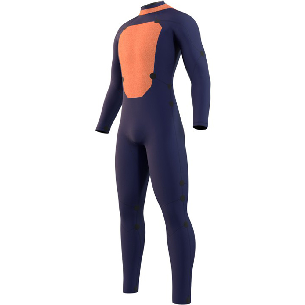 Mystic Star Fullsuit 4/3mm Rückenreißverschluss blaues Herren-Wetsuit 3