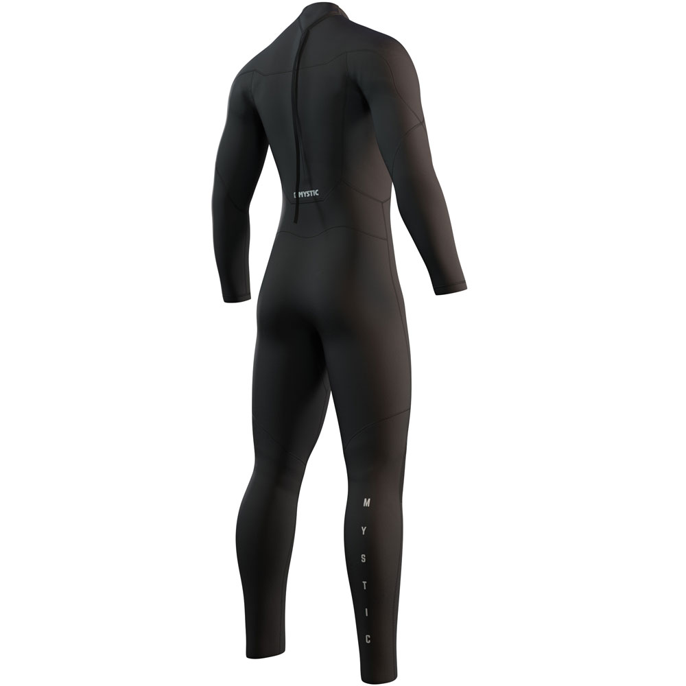 Mystic Brand Fullsuit 3/2mm Rückenreißverschluss Flatlock Schwarz Herren Neoprenanzug 2