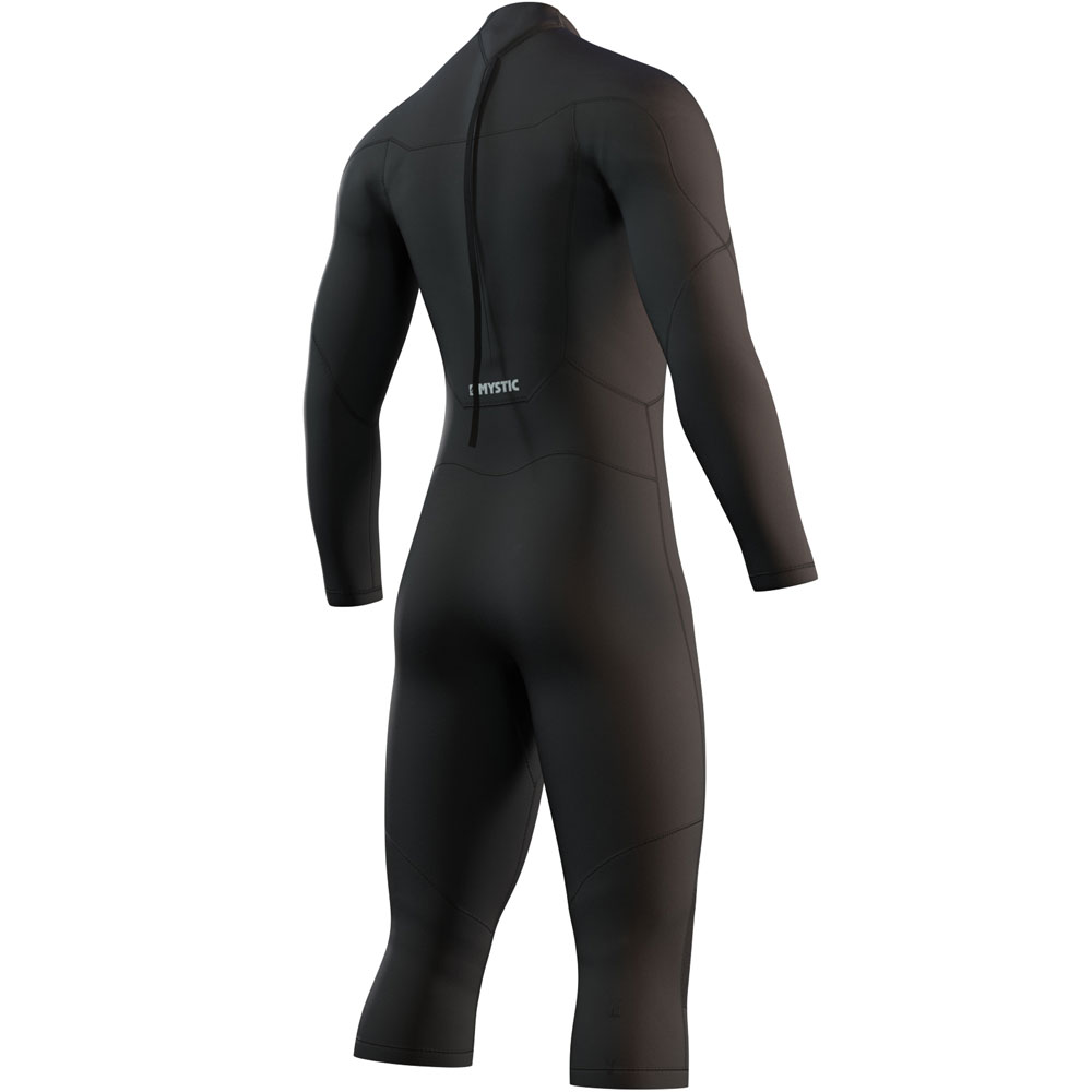 Mystic Brand Langarm Kurzbein 3/2mm Rückenreißverschluss Flatlock schwarz Herren 2