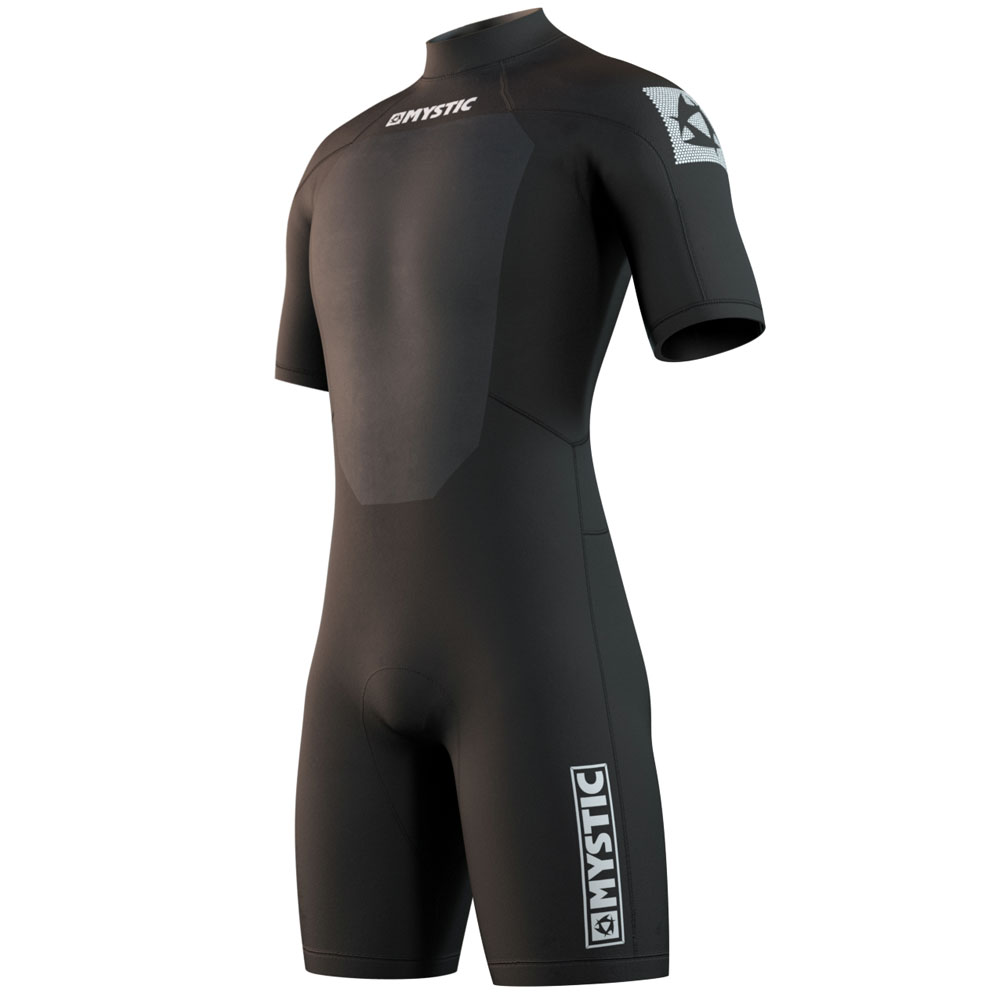 Mystic Brand Shorty 3/2mm Rückenreißverschluss Flatlock schwarz Herren Neoprenanzug foto 1
