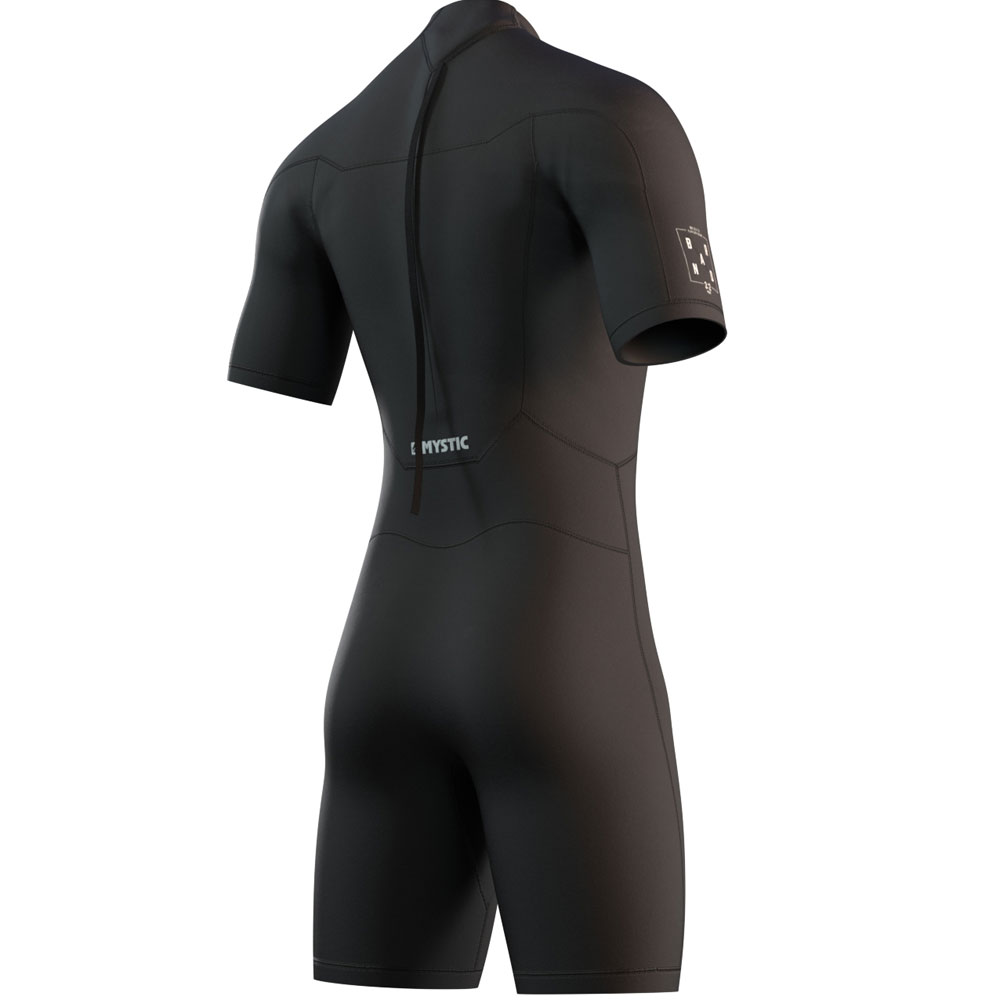 Mystic Brand Shorty 3/2mm Rückenreißverschluss Flatlock schwarz Herren Neoprenanzug 2