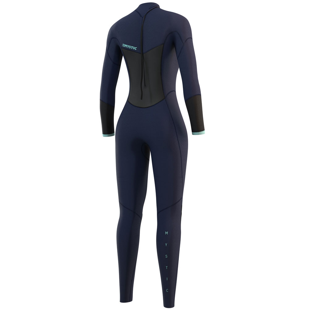Mystic Brand Fullsuit 3/2mm Rückenreißverschluss Flatlock Damen Night blau 2