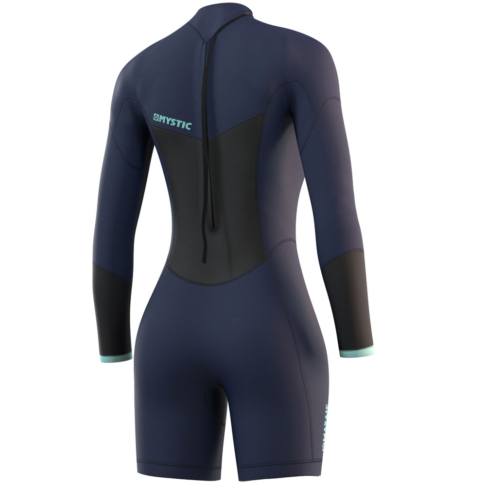 Mystic Brand Langarm-Shorty 3/2mm Rückenreißverschluss Flatlock Damen night blau 2
