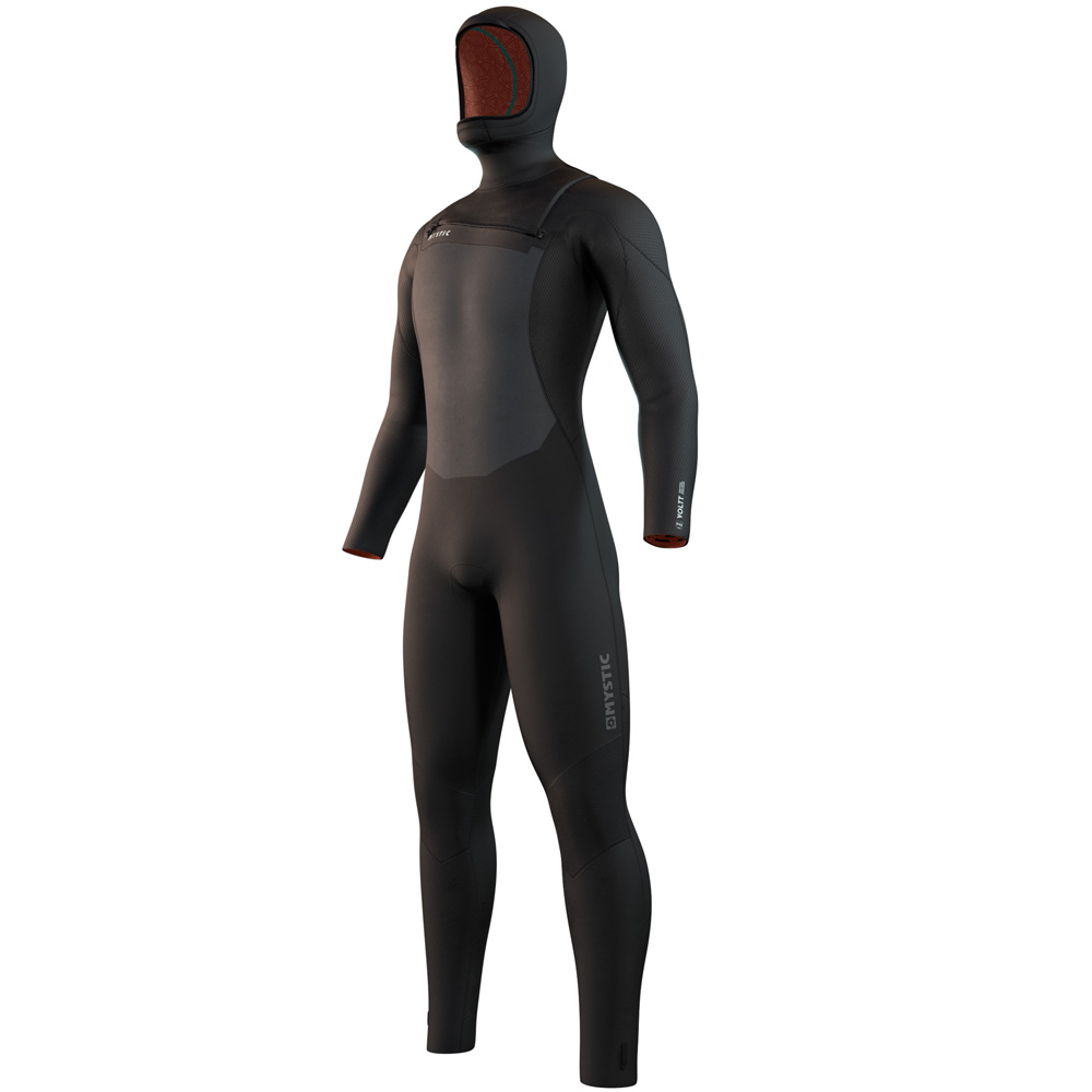 Mystic Voltt Hooded Fullsuit 6/4/3 mm Herren mit vorderem Reißverschluss Schwarz foto 1