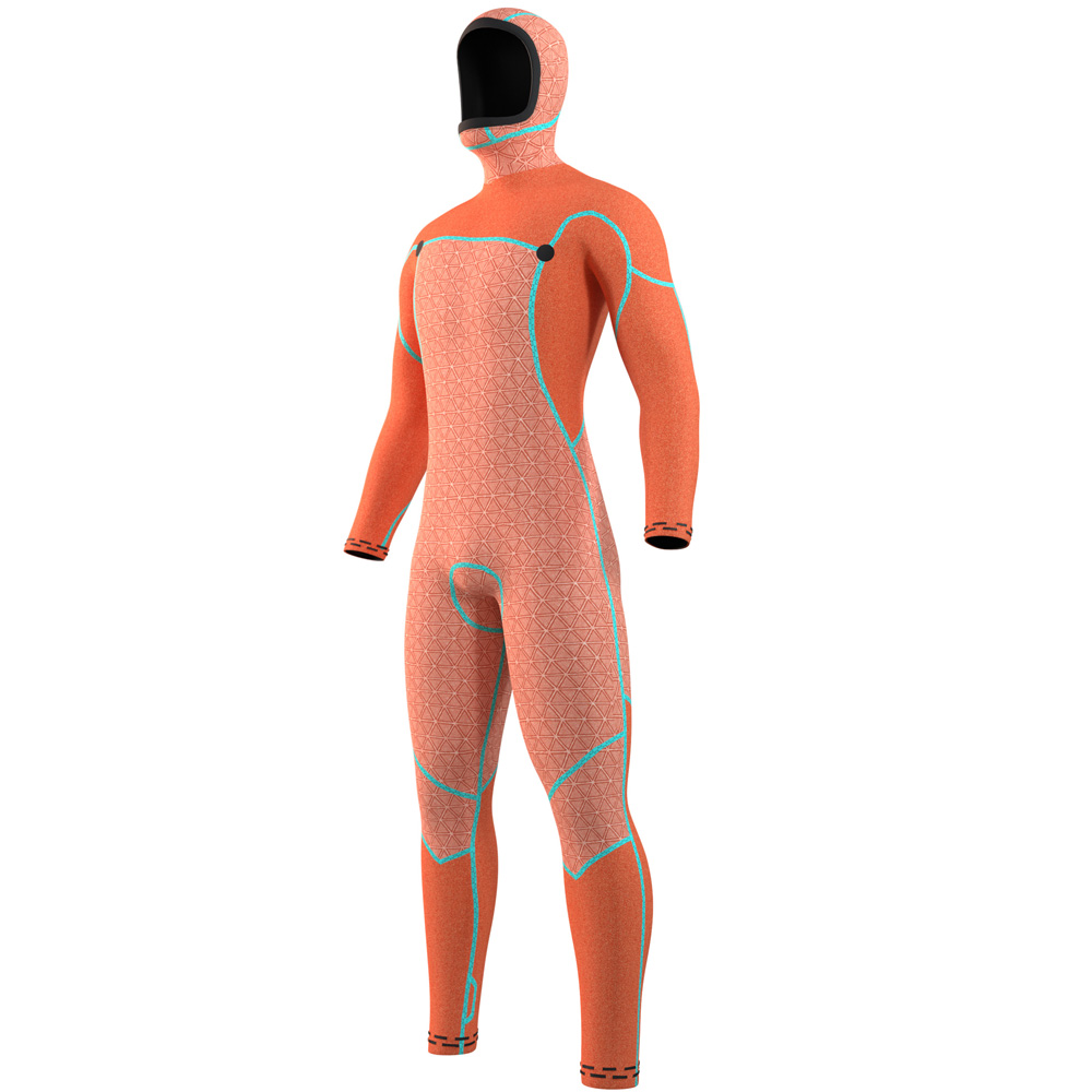 Mystic Voltt Hooded Fullsuit 6/4/3 mm Herren mit vorderem Reißverschluss Schwarz 3