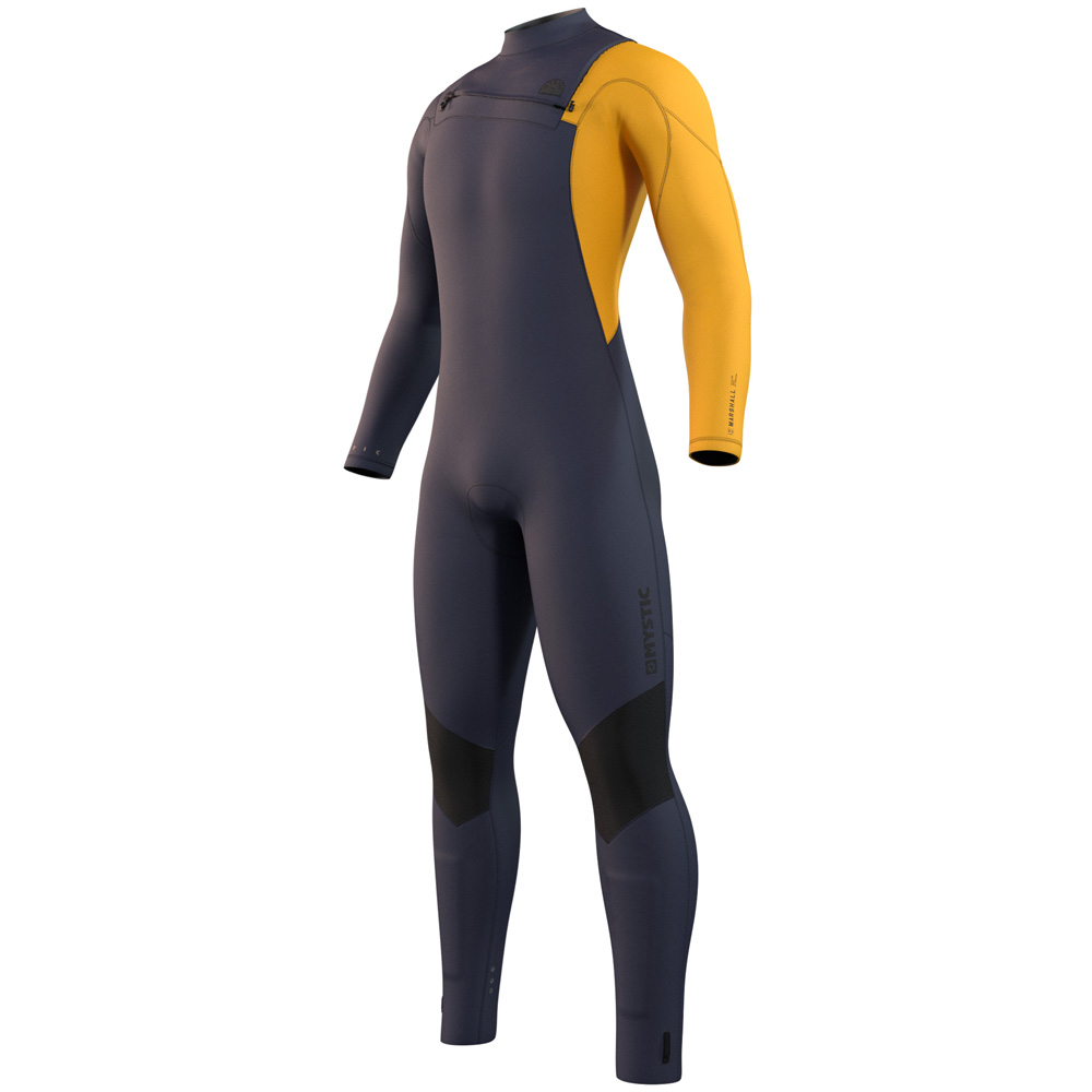 Mystic Marshall Fullsuit 3/2mm Brustreißverschluss Herren Blau / Gelb foto 1