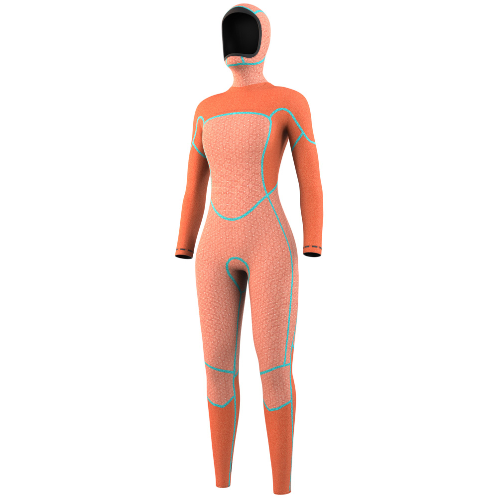 Mystic Gem Kapuzen-Ganzanzug 6/4/3mm Doppelbrustreißverschluss Damen Schwarz 3