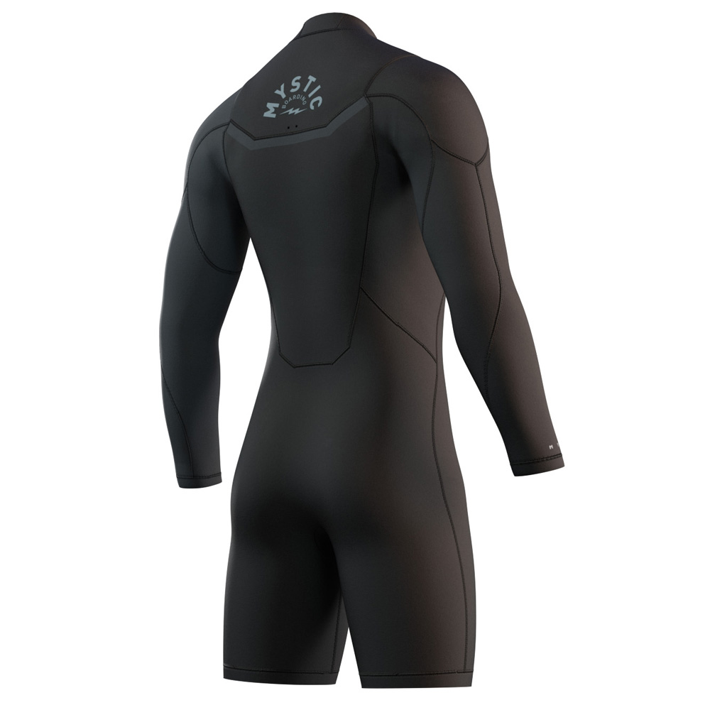 Mystic Marshall Longarm Shorty 3/2mm Reißverschluss vorne Herren schwarz/grau 2