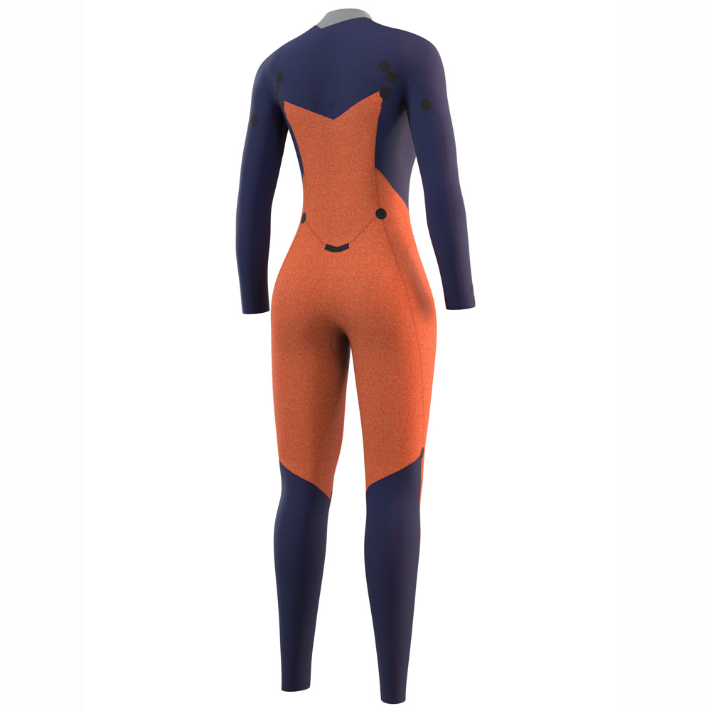 Mystic Dazzled Fullsuit 5/3mm Doppelbrustreißverschluss Damen Nachtblau 4
