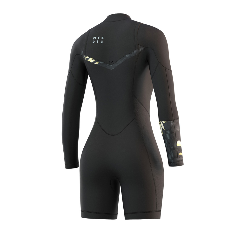 Mystic Dazzled Longarm Shorty 3/2mm Doppelbrustreißverschluss Damen schwarz 2