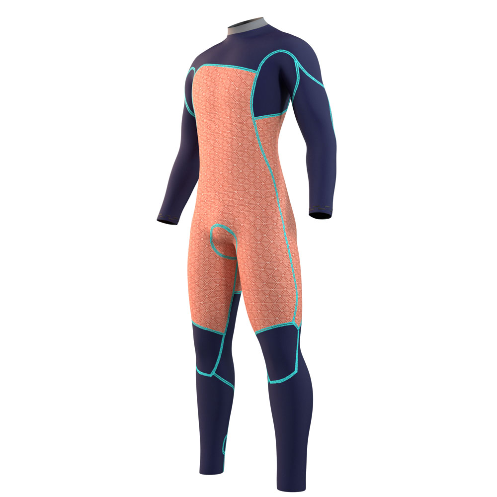 Mystic Majestic Fullsuit für Herren 5/4mm mit Reißverschluss vorne in Marineblau 3
