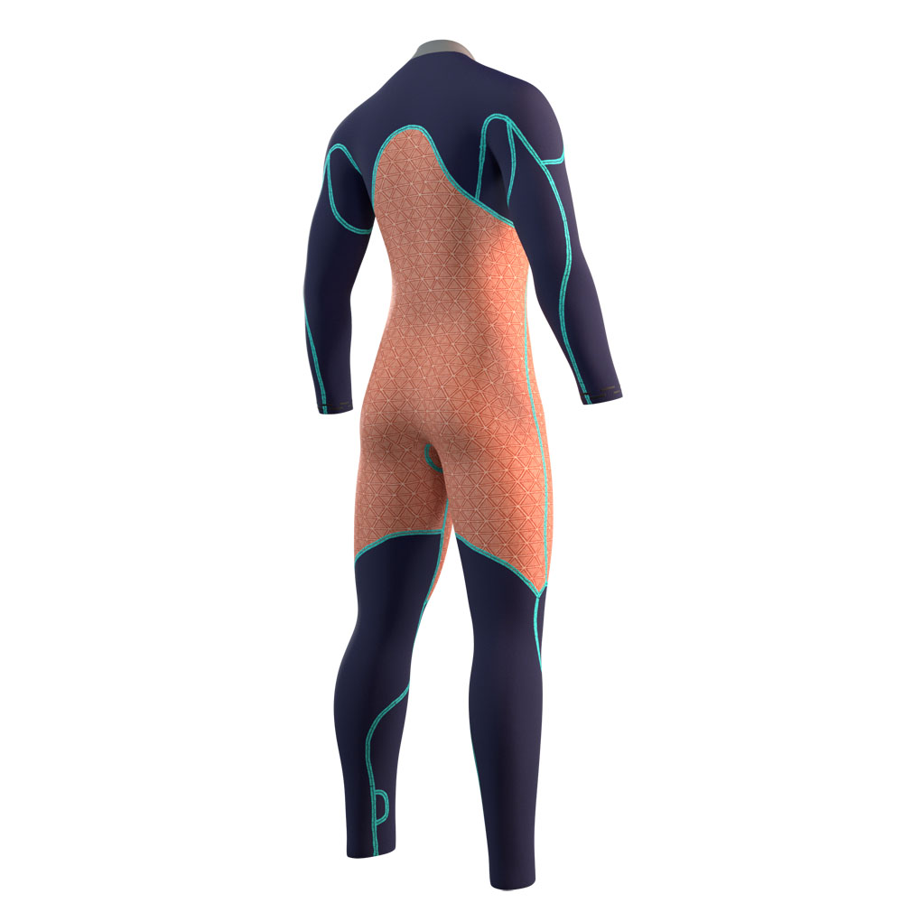 Mystic Majestic Fullsuit für Herren 5/4mm mit Reißverschluss vorne in Marineblau 4