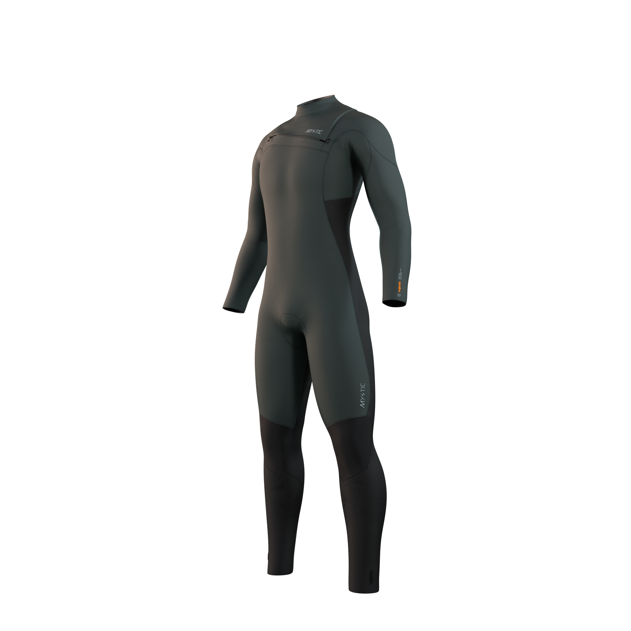 Mystic Majestic Fullsuit für Herren 5/4mm Brustreißverschluss Cypress Grün 3