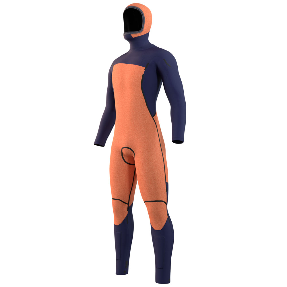 Mystic Marshall Kapuzen-Ganzanzug Neoprenanzug Herren 5/3mm Frontreißverschluss Schwarz 6