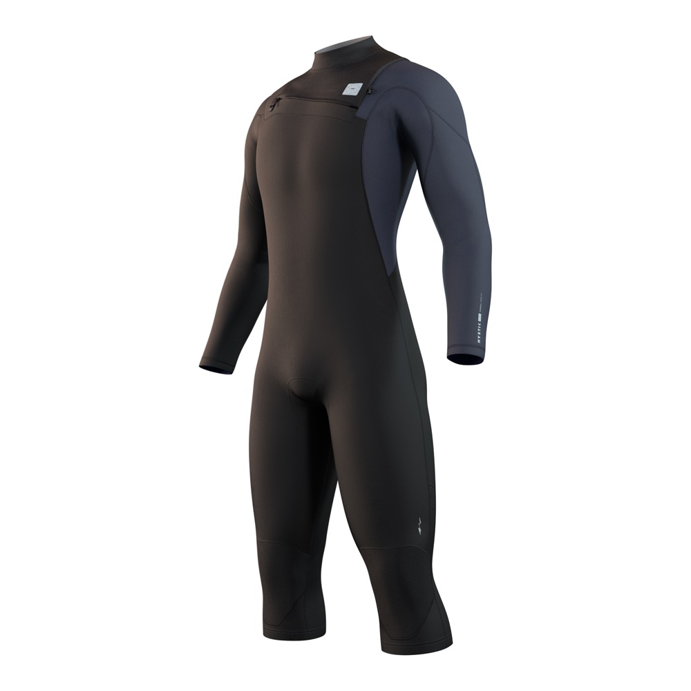 Mystic Marshall Longarm Shortleg 4/3mm Herren Brustreißverschluss schwarz foto 1